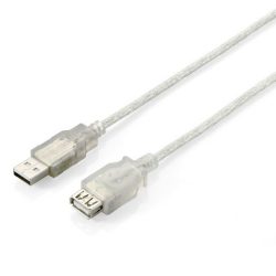 EQUIP CABLE, USB2.0 EXTENSION 1.8M SLV*
