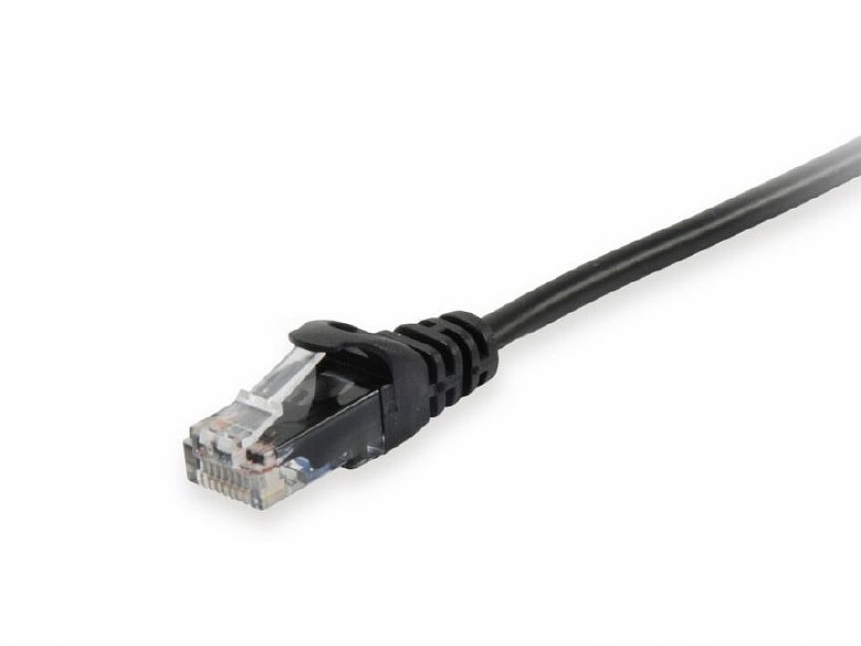 EQUIP CABLE, NET/W CAT5E PATCH .25M BLK