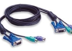 EUSSO 3-IN-1 PS/2 KVM 1.8M THIN CABLE