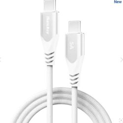 HUNTKEY CAB USB-C TO USB-C 5A/100W WHITE